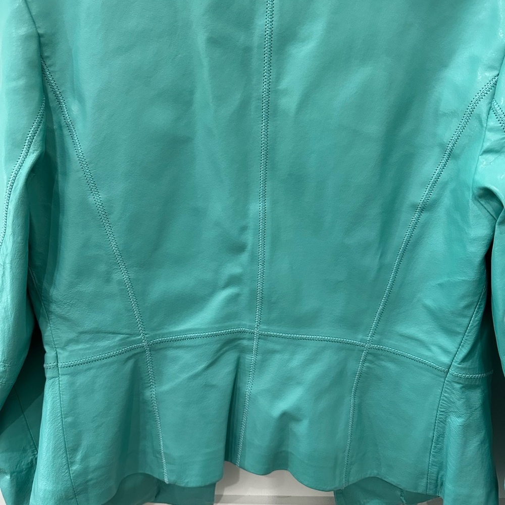 Wilson Leather Vintage Jacket, Teal Blue, Size Small - Picture 8 of 8